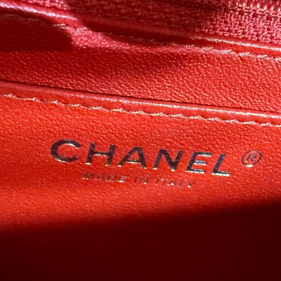 Chanel Quilted Lambskin Mini Square Flap Red NWT - Picture 13 of 16